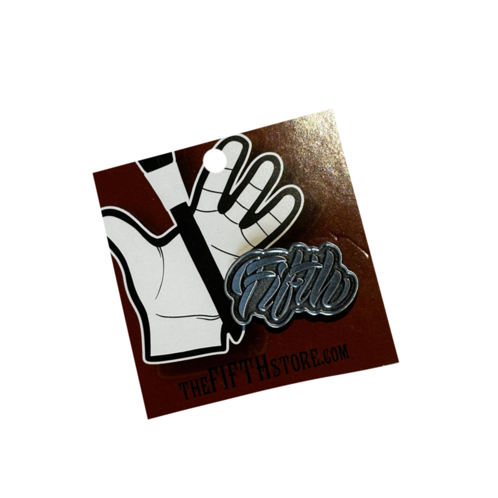 Accessories- Fifth Cursive Hand Pin